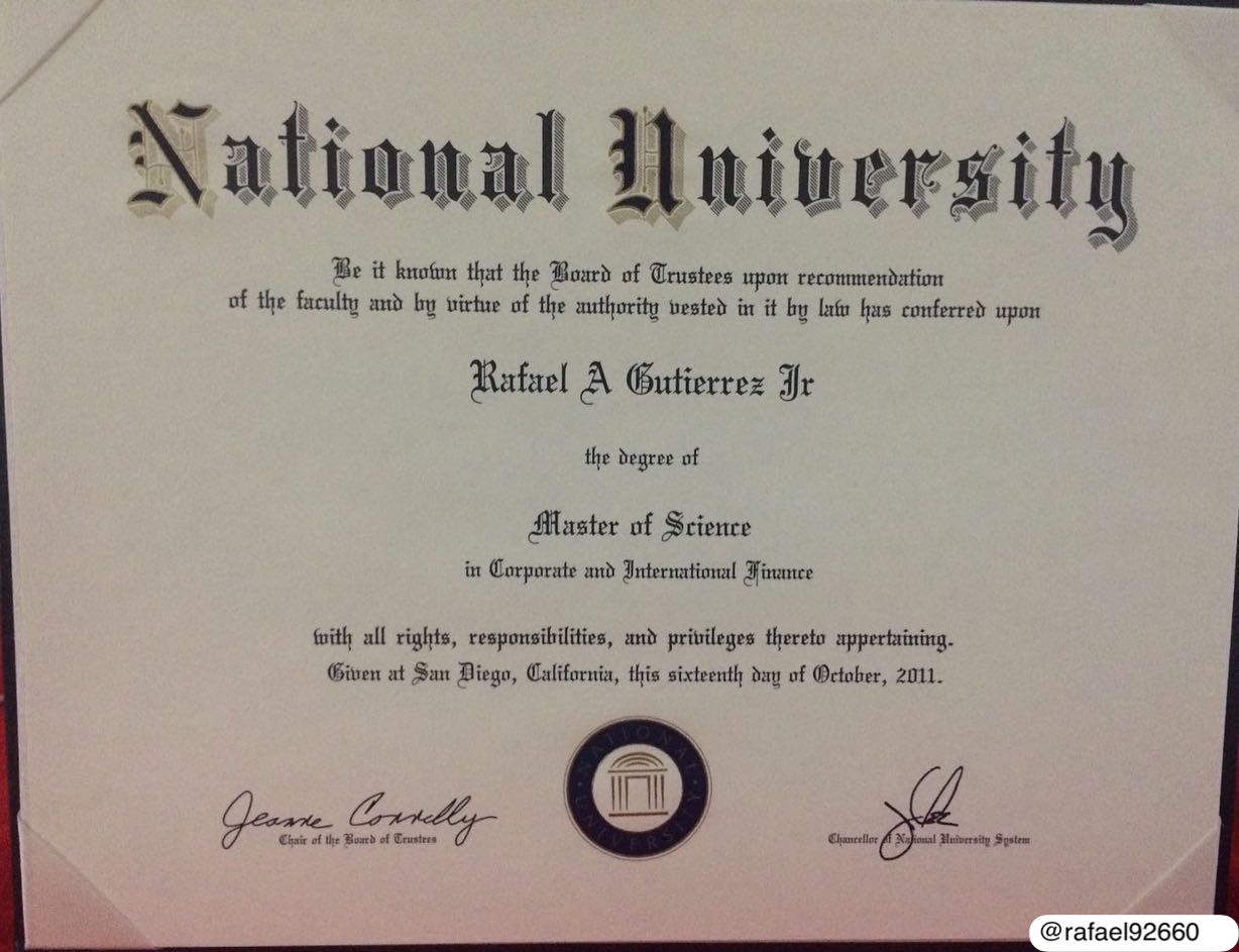 Master of Science in Corporate and International Finance — National University